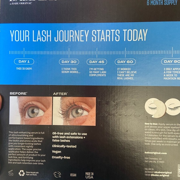 Babe Lash Essential Lash Serum. 6 month supply. Brand New. 
Retail $89 - Picture 2 of 5